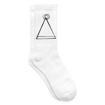 Partyhütchen handgezeichnet - Tennissocken - Weiß - Rechts