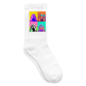 Wasserschwein Capybara - Tennissocken - Weiß - Rechts