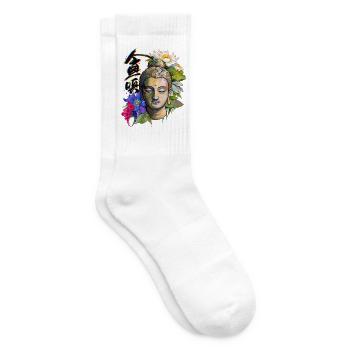 Lotus-Geisteszustand - Tennissocken - Weiß - Rechts