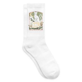 Halloween Katze - Tennissocken - Weiß - Rechts
