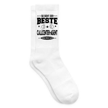 Callcenter Agent Der Beste Berufe Shirt Sterne - Tennissocken - Weiß - Rechts