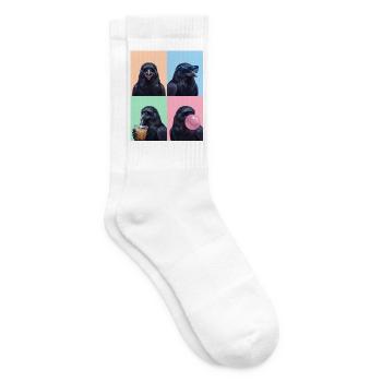 Krähen Krähe - Tennissocken - Weiß - Rechts