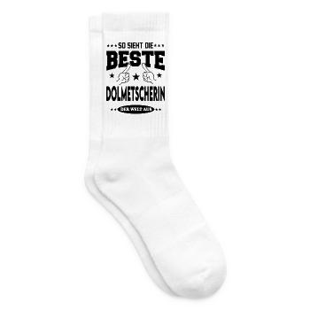 Dolmetscherin Die Beste der Welt Berufe  Arbeit - Tennissocken - Weiß - Rechts