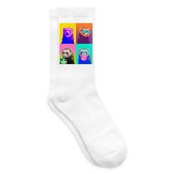 Ferret Frettchen - Tennissocken - Weiß - Rechts