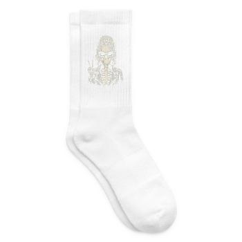 Everything Is Fine Skelett Lustig Halloween - Tennissocken - Weiß - Rechts
