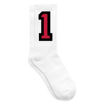Le numéro 1 - numéro un - Chaussettes de tennis - blanc - Droite