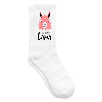 No drama Lama - Tennis socks - white - Right