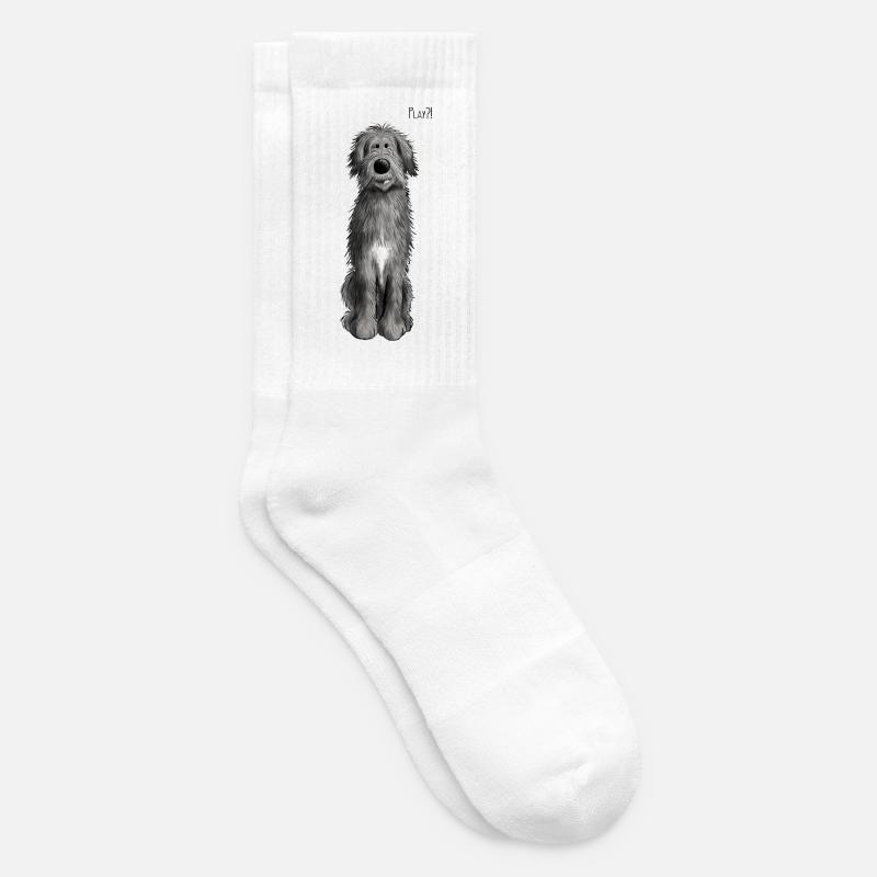 Irischer Wolfshund Play - Tennissocken - Weiß
