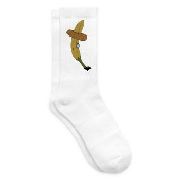 Banane und Bagel - Tennissocken - Weiß - Rechts