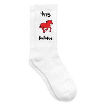 ALLES GUTE ZUM GEBURTSTAG. ALLES GUTE ZUM GEBURTSTAG. JAHRESTAG. - Tennissocken - Weiß - Rechts