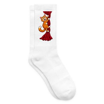 Angsthase klettert über den Vorhang - Tennissocken - Weiß - Rechts