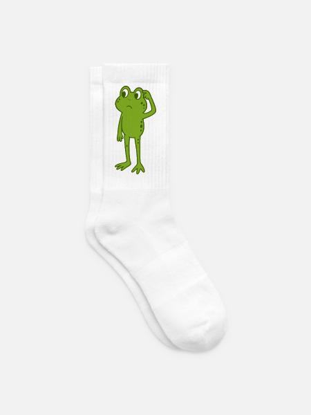 Frosch kratzt sich am Kopf - Tennissocken - Weiß