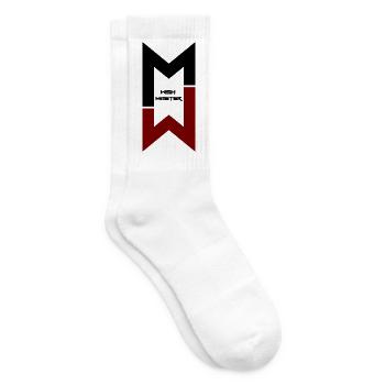 "Wish Master" modernes Monogramm-Logo-Design - Tennissocken - Weiß - Rechts
