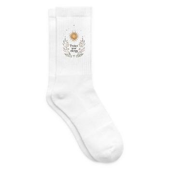 Schutz deiner Energie Sonnenstrahl - Tennissocken - Weiß - Rechts