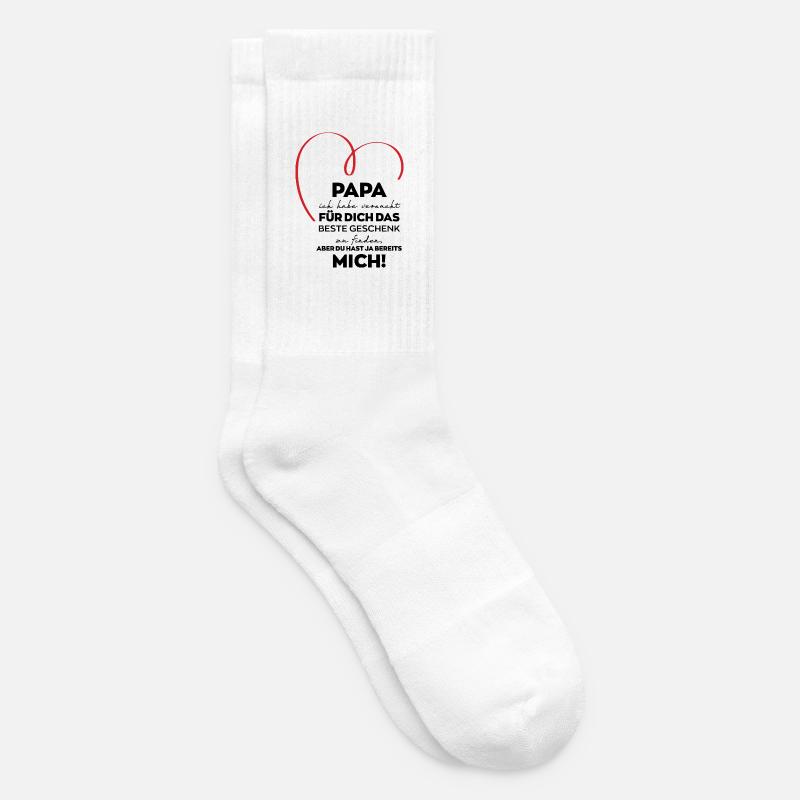 Papa lustiges Geschenk - Tennissocken - Weiß