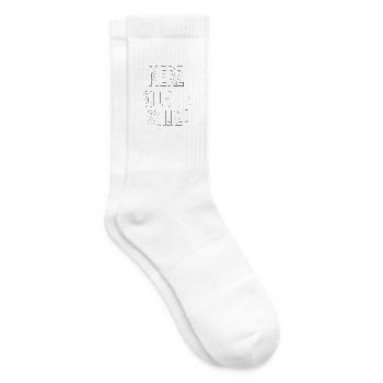 Gelb-auf-Schwarz Protest - Tennissocken - Weiß - Rechts
