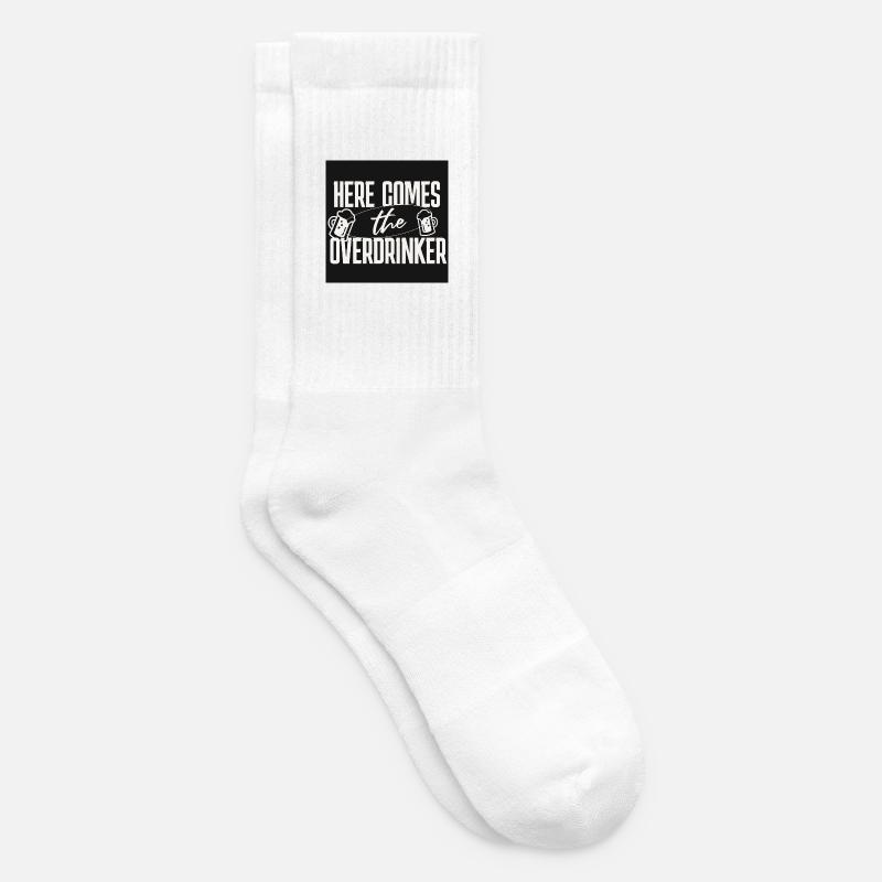 Here comes the Overdrinker  - Tennissocken - Weiß