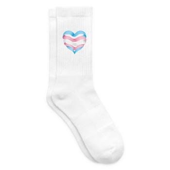 Transgender Herzdesign S1 - Tennissocken - Weiß - Rechts