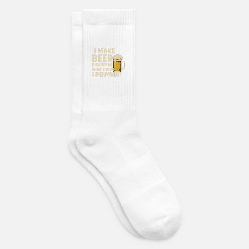 Bier verschwindet – deine Superkraft? - Tennissocken - Weiß