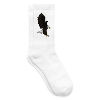 Majestic Eagle, Freedom, Strength, American Spirit - Tennissocken - Weiß - Rechts