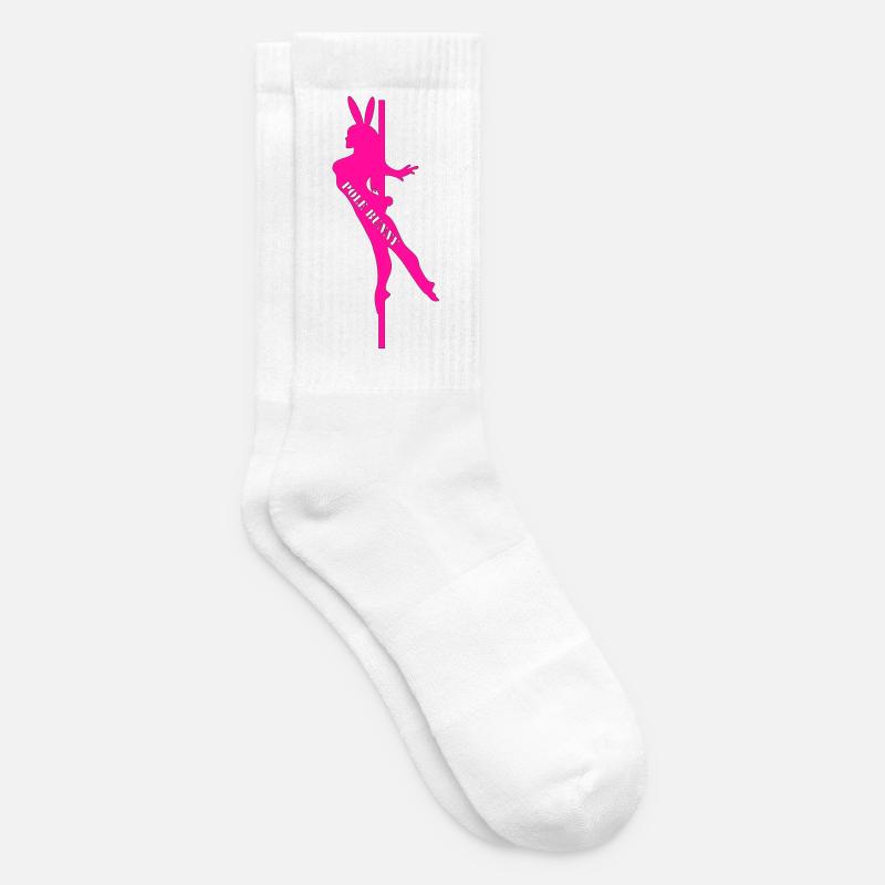 Pole Bunny Silhouette - Tennis socks - white