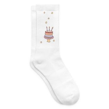 Birthday cake - Tennis socks - white - Right