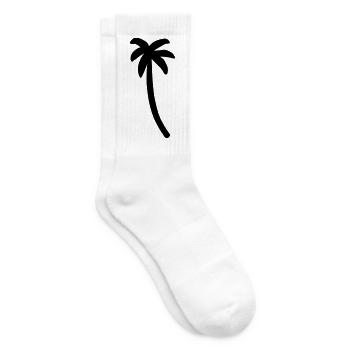 Palme - Tennissocken - Weiß - Rechts