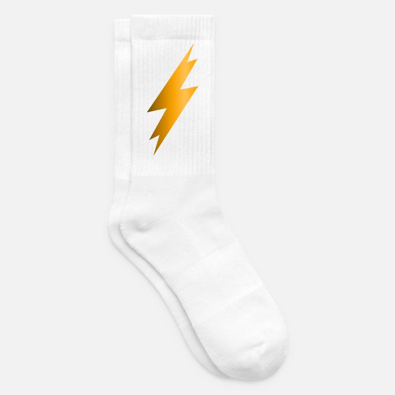Lightning Bolt - Tennis socks - white