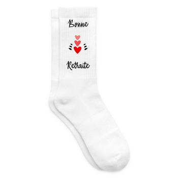 RETIREMENT. HAPPY RETIREMENT. HAPPY RETIREMENT - Tennis socks - white - Right