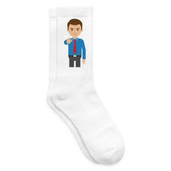 Direkter Vorgesetzter Cartoon - Tennissocken - Weiß - Rechts