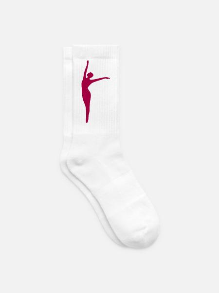 Tänzerin Silhouette tanzen Geschenk Tanz  - Tennissocken - Weiß