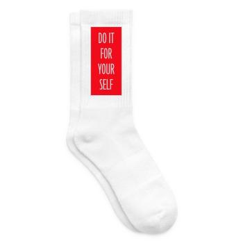 Do It For Yourself Inspirierend Selbstliebe Zitat - Tennissocken - Weiß - Rechts