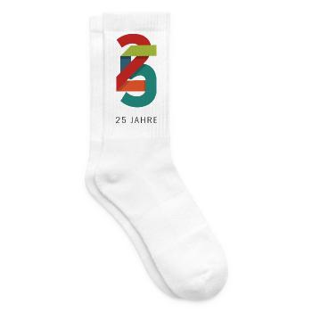 25 Jahre – Jubiläum - Tennissocken - Weiß - Rechts