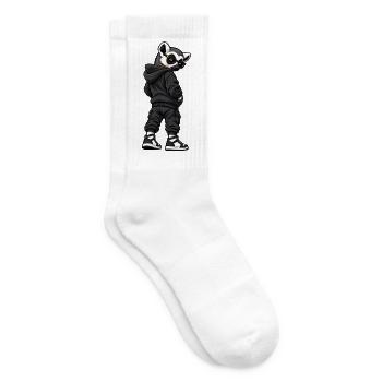 Gangster Katta im lässigen Streetwear Look - Tennissocken - Weiß - Rechts