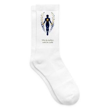 Was du loslässt, wird zu Licht - Tennissocken - Weiß - Rechts