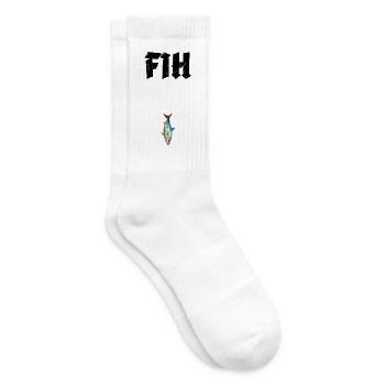 FIH Fish Meme-Design - Tennissocken - Weiß - Rechts