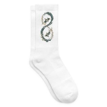 Koi-Unendlichkeitsfluss - Tennissocken - Weiß - Rechts