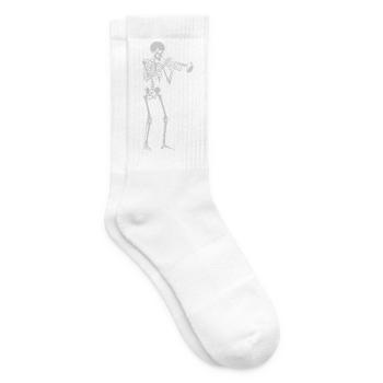 Skeleton spielt Trompete - Tennissocken - Weiß - Rechts
