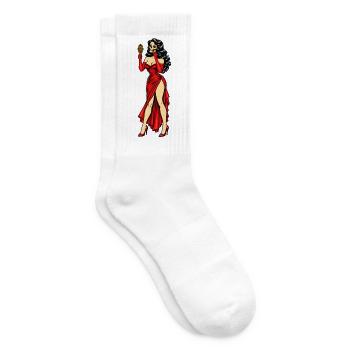 MAKABRE VANITAS REDLIPS - Tennissocken - Weiß - Rechts