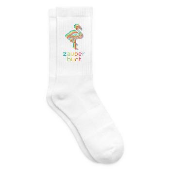 Zauberbunt - Flamingo - Wortschätze - Tennissocken - Weiß - Rechts