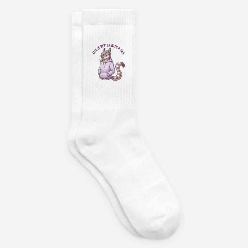 La vie est meilleure avec une queue - Chaussettes de tennis - blanc