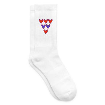 LOVE. COUPLE. JUST MARRIED. Bachelorette party. VALENTINE'S DAY. - Tennis socks - white - Right