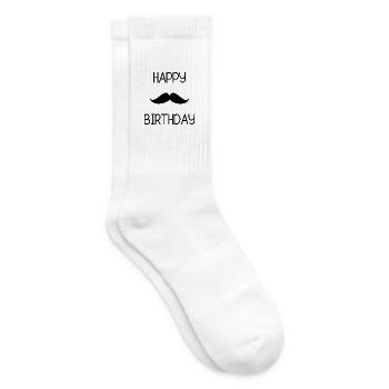 JAHRESTAG. ALLES GUTE ZUM GEBURTSTAG. ALLES GUTE ZUM GEBURTSTAG. - Tennissocken - Weiß - Rechts