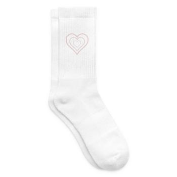 HEART - Tennis socks - white - Right