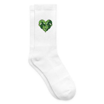 Blätterherz Naturdesign - Tennissocken - Weiß - Rechts