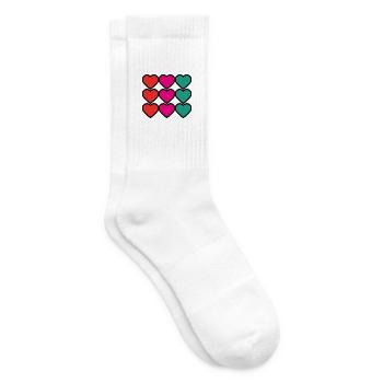 HERZ. VIELEN DANK. GELIEBTE. MEISTER. DANKE HERRIN. - Tennissocken - Weiß - Rechts