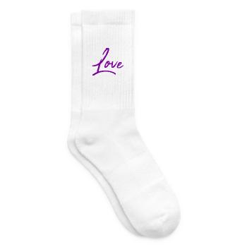 LIEBE. VALENTINSTAG. HERZ. ICH LIEBE DICH. ICH LIEBE DICH - Tennissocken - Weiß - Rechts
