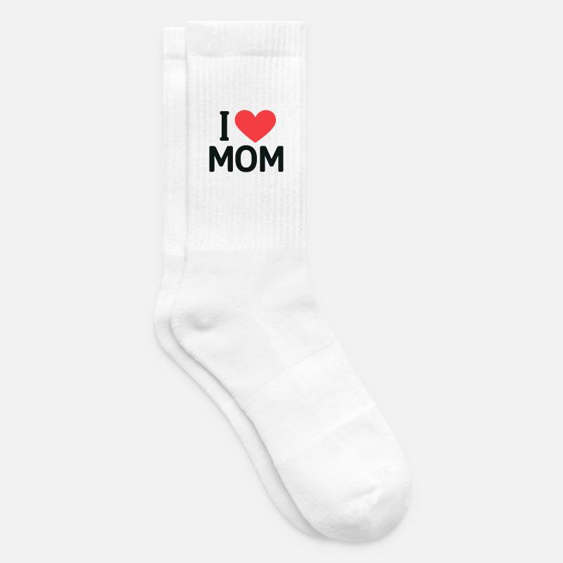 Ich liebe das MOM-Herzdesign - Tennissocken - Weiß