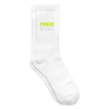 Friede bleibt – Johannes 14,27 - Tennissocken - Weiß - Rechts