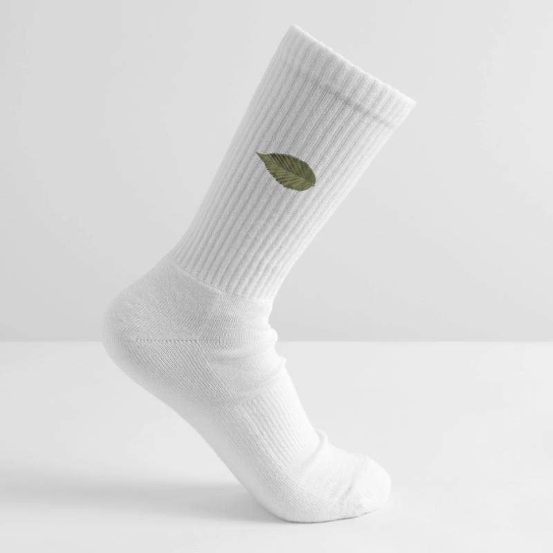 Leaf Structure Olive Green Pattern Tennis socks
